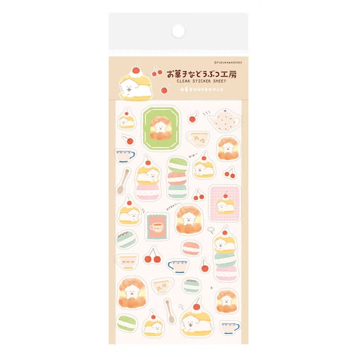 Furukawashiko Clear Sticker Sheet - Sandwiched Puppy