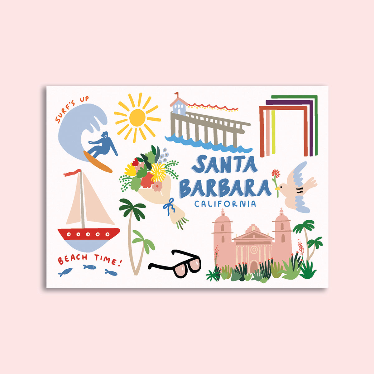 Santa Barbara Icons Postcard - 4"x6"