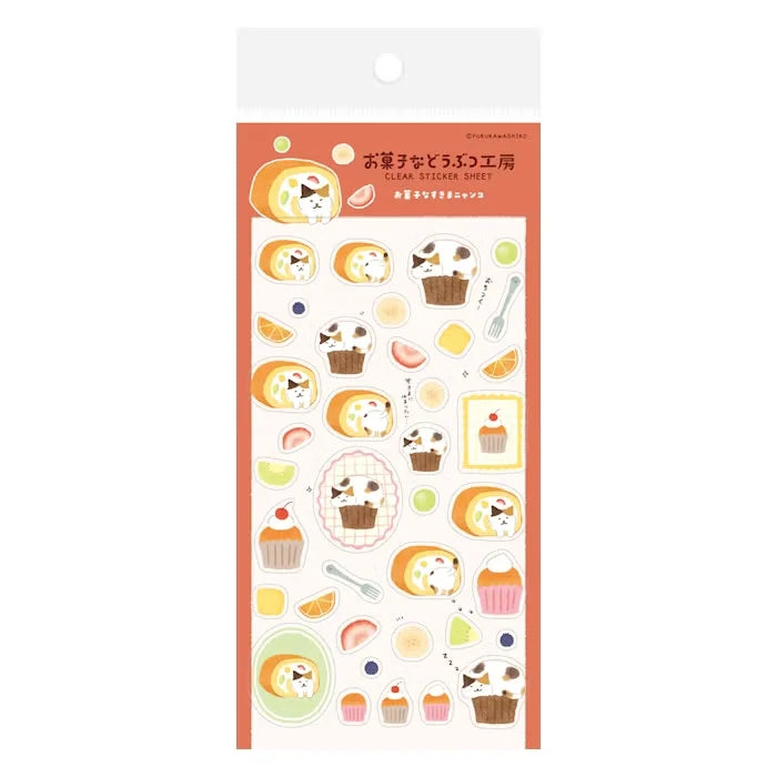 Furukawashiko Clear Sticker Sheet - Gap Kitty