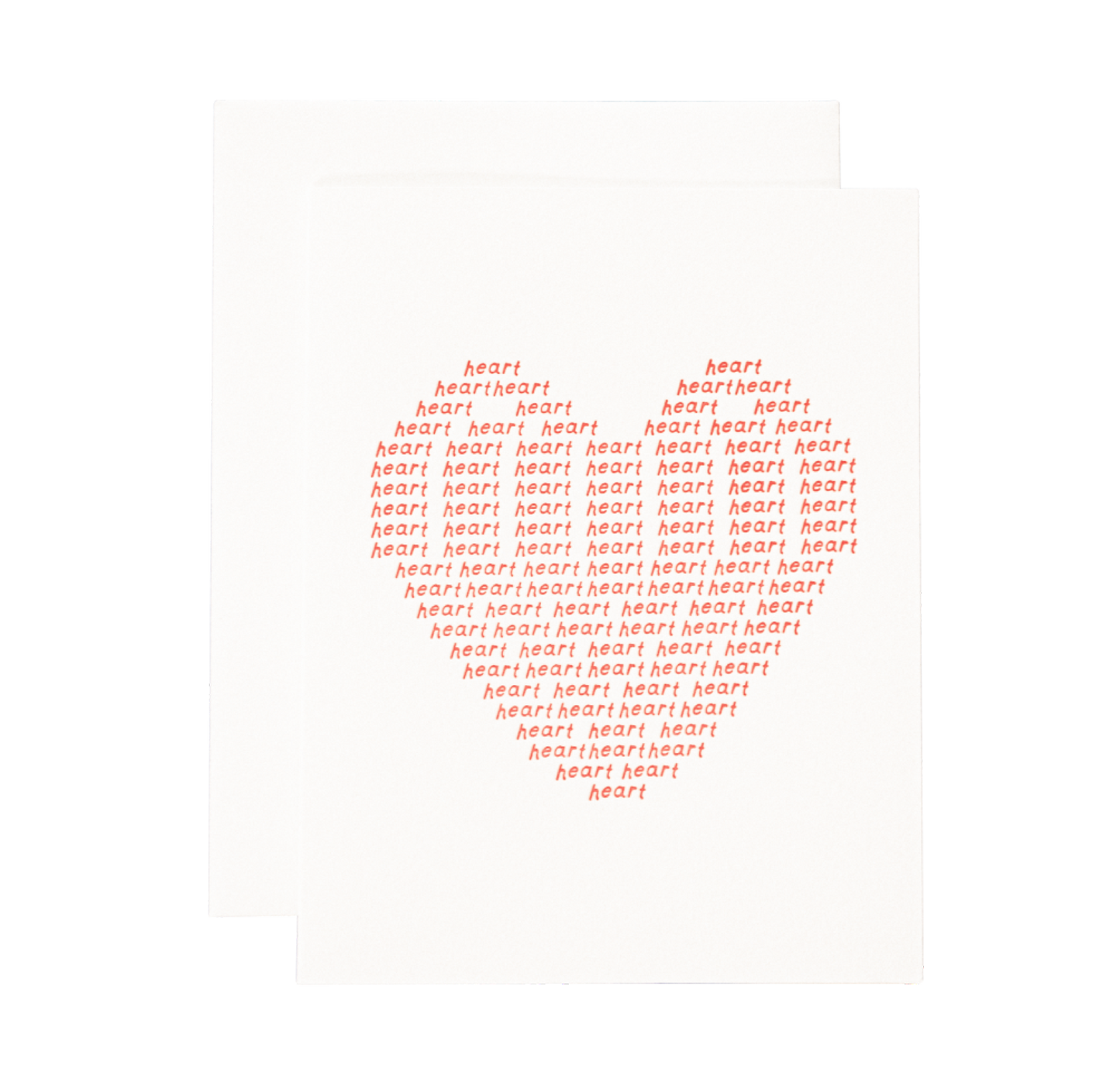 Typographic Heart Card