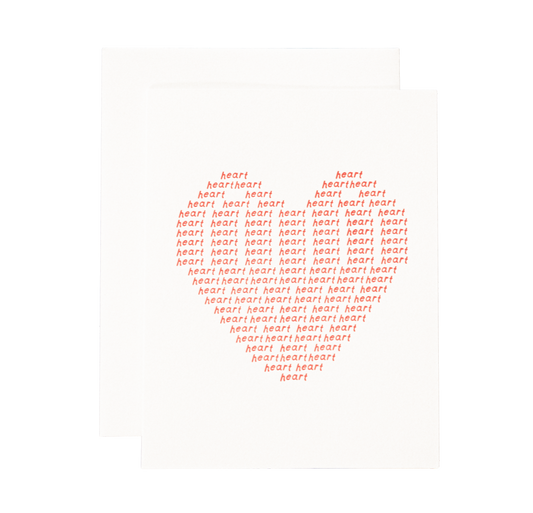 Typographic Heart Card